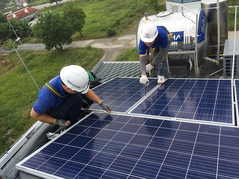 Lắp điện mặt trời mái nhà cần những gì? quy trình lắp đặt